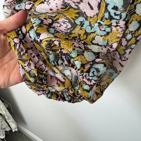 Free People Mabel Printed Floral Blouse Size Small - Picture 9 of 11